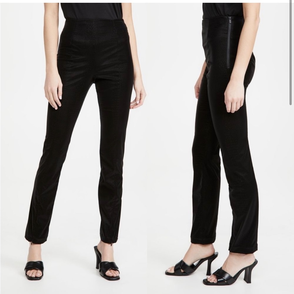 Good American The Croc Exec Faux Leather  Pants